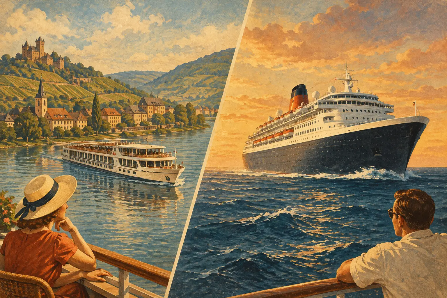 River Cruise Versus Ocean Cruise Compared